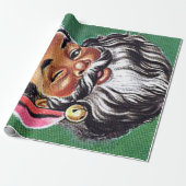 Afroamerikanischer schwarzer Weihnachtsmann Geschenkpapier (Ungerollt)