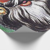 Afroamerikanischer schwarzer Weihnachtsmann Geschenkpapier (Ecke)