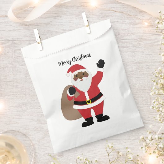 Afroamerikanischer schwarzer Weihnachtsmann Geschenktütchen (Ausgeschnitten)