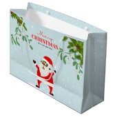 Afroamerikanischer schwarzer Weihnachtsmann Große Geschenktüte (Vorderseite Schrägansicht)