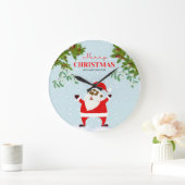 Afroamerikanischer schwarzer Weihnachtsmann Große Wanduhr (Zuhause)