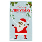 Afroamerikanischer schwarzer Weihnachtsmann Kleine Geschenktüte (Rückseite)