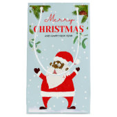Afroamerikanischer schwarzer Weihnachtsmann Kleine Geschenktüte (Vorderseite)