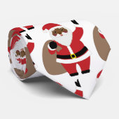 Afroamerikanischer schwarzer Weihnachtsmann Krawatte (Gerollt)