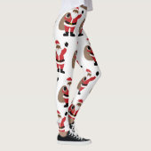 Afroamerikanischer Schwarzer Weihnachtsmann Leggin Leggings (Rechts)