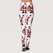 Afroamerikanischer Schwarzer Weihnachtsmann Leggin Leggings (Rückseite)
