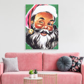 Afroamerikanischer schwarzer Weihnachtsmann Leinwanddruck (Insitu (Wohnzimmer))