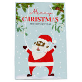 Afroamerikanischer schwarzer Weihnachtsmann Mittlere Geschenktüte (Vorderseite)