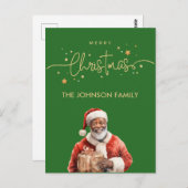 Afroamerikanischer schwarzer Weihnachtsmann Postkarte (Vorne/Hinten)