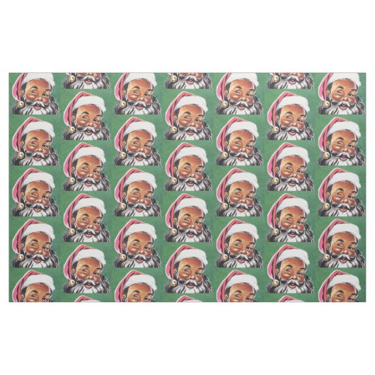 Afroamerikanischer schwarzer Weihnachtsmann Stoff (Fat Quarter (45,7 x 55,9 cm))