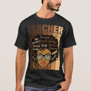Afroamerikanischer Schwarzlehrer Retro-Geschichte T-Shirt