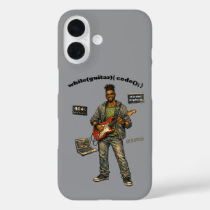 Afroamerikanischer Softwareentwickler Gitarrist iPhone 16 Hülle