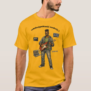 Afroamerikanischer Softwareentwickler Gitarrist T-Shirt