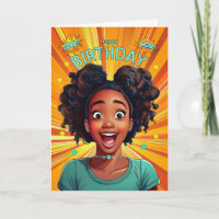 Afroamerikanischer Teen-Girl-Pop Art Style Geburts