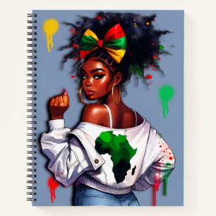 Afroamerikanischer Teenager feiert sein Erbe Notizblock