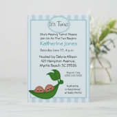 Afroamerikanischer Twin Boys Baby Showeinladungen Einladung (Stehend Vorderseite)