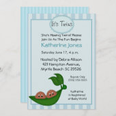 Afroamerikanischer Twin Boys Baby Showeinladungen Einladung (Vorne/Hinten)