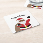 Afroamerikanischer Untersetzer des Santa Claus Squ (angewinkelt)