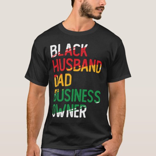 Afroamerikanischer Vater Black Owned Business Blac T-Shirt (Vorderseite)