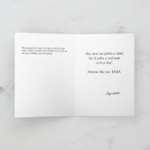 Afroamerikanischer Vater mit kleinem Son Vatertag Karte (Innenseite)