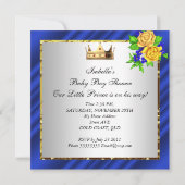 Afroamerikanischer Vintag Prince Baby Shower Boy 2 Einladung (Rückseite)