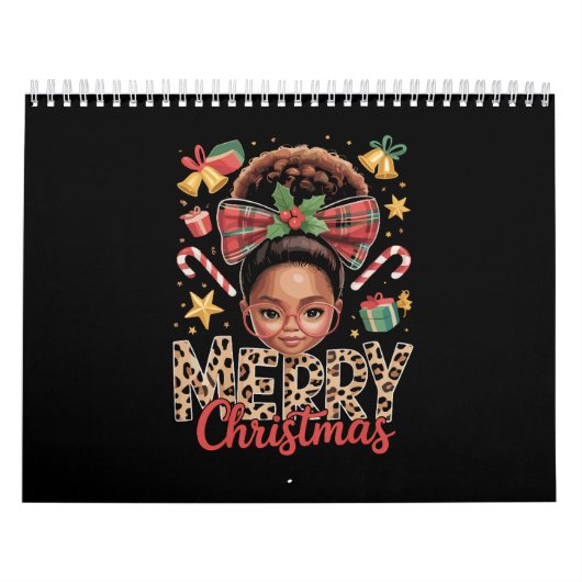 Afroamerikanischer Weihnachts-Messy-Bun Schwarze M Kalender (Titelbild)