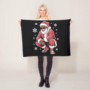 Afroamerikanischer Weihnachts-Pyjama Xmas Afro San Fleecedecke