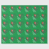 Afroamerikanischer Weihnachtsbaum Green Geschenkpapier (Flach)