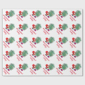 Afroamerikanischer Weihnachtsbaum White Geschenkpapier (Flach)