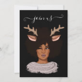 Afroamerikanischer Weihnachtsbummler Invi Einladung (Vorderseite)