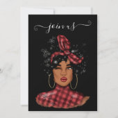 Afroamerikanischer Weihnachtsbummler Invi Einladung (Vorderseite)