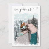 Afroamerikanischer Weihnachtsbummler Invi Einladung (Vorderseite)