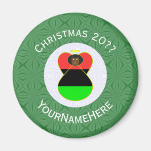 Afroamerikanischer Weihnachtsengel der Afrikanisch Magnet