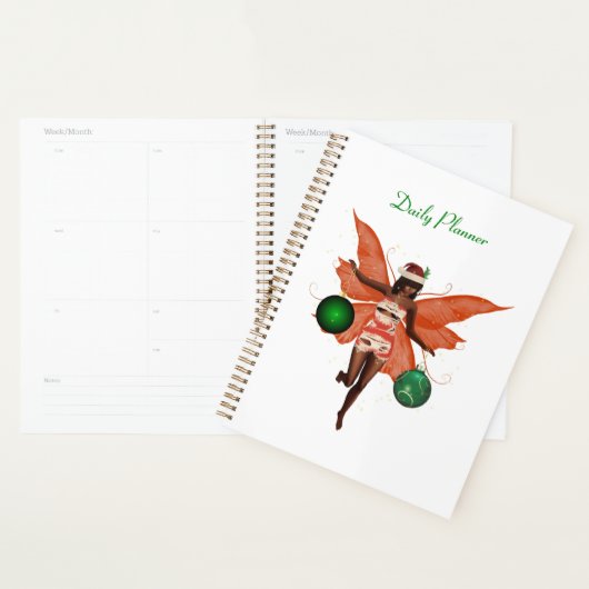 Afroamerikanischer Weihnachtsfairy Daily Planner Planer (Anzeige)