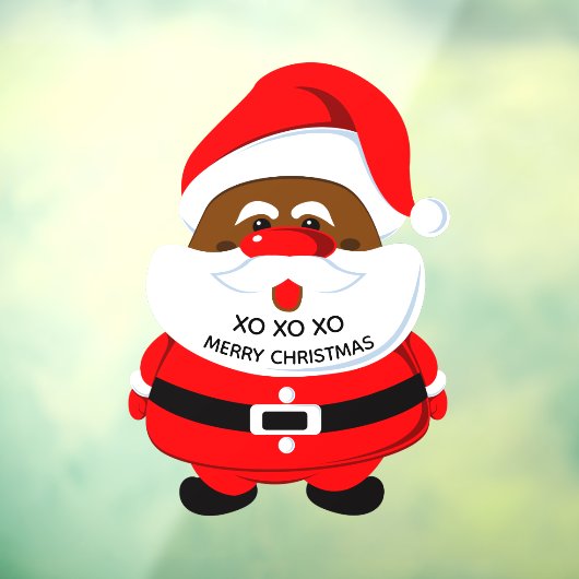 Afroamerikanischer Weihnachtsfeiertag Fensteraufkleber (Blatt 3)