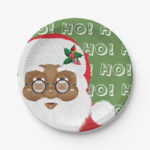 Afroamerikanischer Weihnachtsfeiertag Pappteller