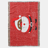 Afroamerikanischer Weihnachtsfeiertag Rot Decke (Vorderseite Vertikal)