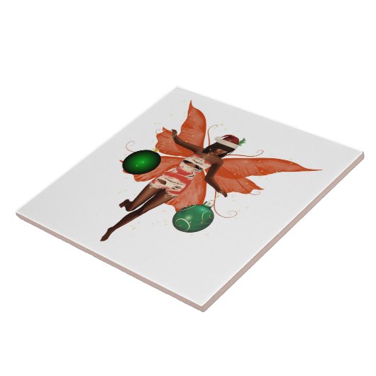 Afroamerikanischer Weihnachtsgebäck Keramik Tile Fliese (Seite)