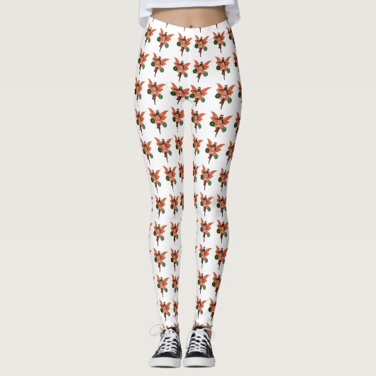 Afroamerikanischer Weihnachtsgebäck Leggings (Vorderseite)