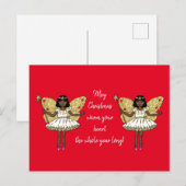 Afroamerikanischer Weihnachtsgebäck Postkarte (Vorne/Hinten)