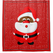 Afroamerikanischer Weihnachtsgebrauch Duschvorhang (Vorderseite)