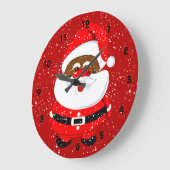 Afroamerikanischer Weihnachtsgebrauch Große Wanduhr (Winkel)