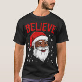 Afroamerikanischer Weihnachtsglauben T-Shirt (Vorderseite)