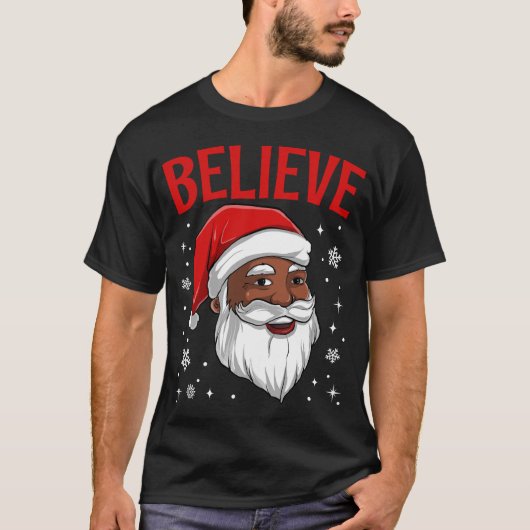 Afroamerikanischer Weihnachtsglauben T-Shirt (Vorderseite)