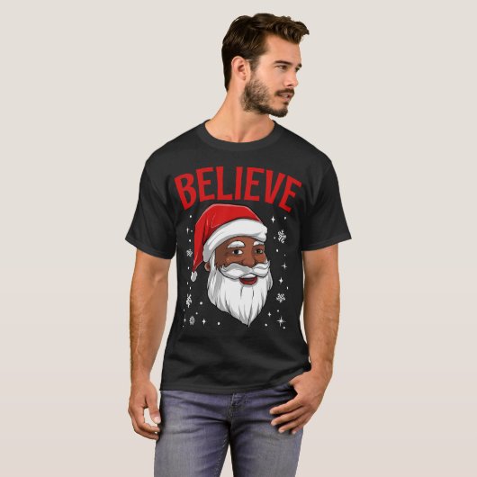 Afroamerikanischer Weihnachtsglauben T-Shirt (Vorne ganz)