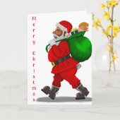 Afroamerikanischer Weihnachtsgrußkarten Karte (Gelbe Blume)