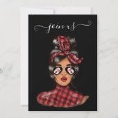 Afroamerikanischer WeihnachtsJunggeselinnen-Abschi Einladung (Vorderseite)