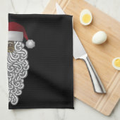 Afroamerikanischer Weihnachtsklaus Black Christmas Geschirrtuch (Viertel Falte)