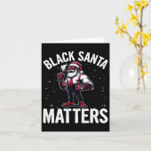 Afroamerikanischer Weihnachtsklaus Karte (Gelbe Blume)