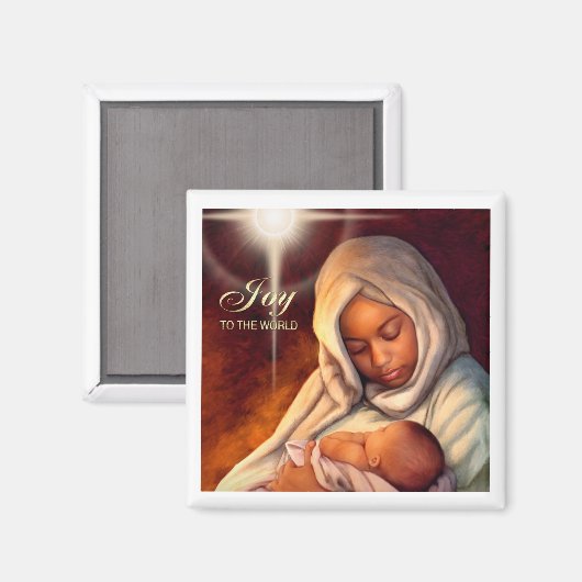 Afroamerikanischer Weihnachtsmagnete Magnet (Vorderseite/Rückseite)